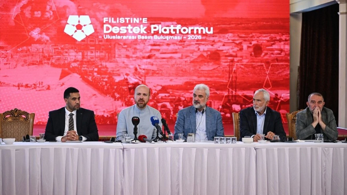 Filistin'e Destek Platformu Filistin'e y&ouml;nelik &ccedil;alışmalarını uluslararası basına anlattı