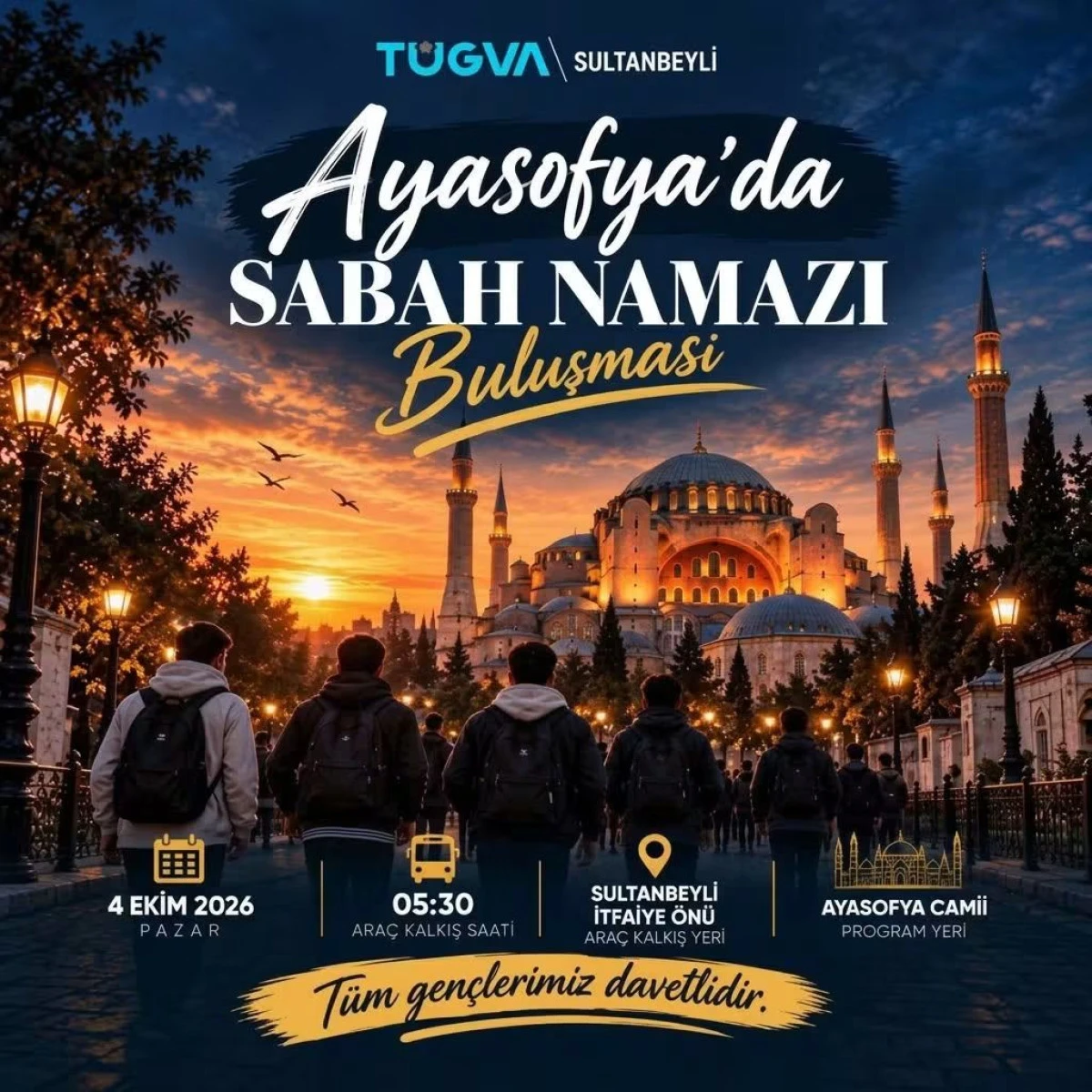 GEN&Ccedil;LER AYASOFYA&rsquo;DA SABAH NAMAZINDA BULUŞTU
