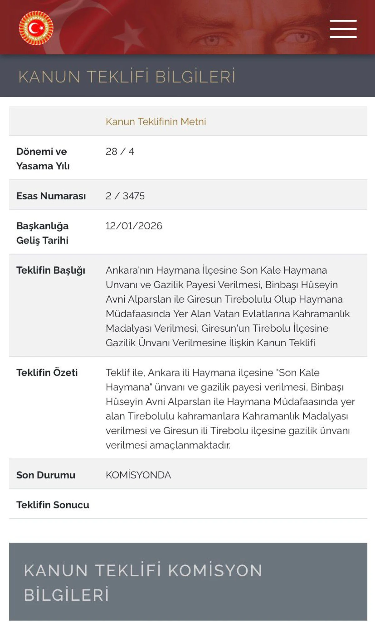 HAYMANA VE TİREBOLU İ&Ccedil;İN TARİH&Icirc; ADIM: &ldquo;SON KALE&rdquo; UNVANI YOLDA!