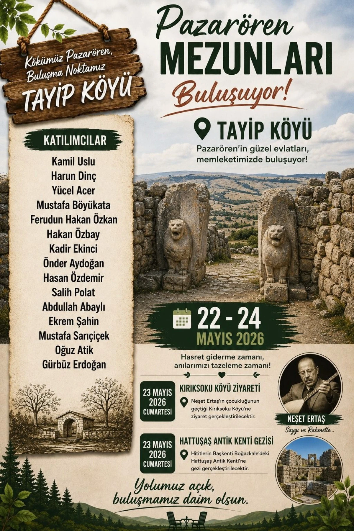 Pazar&ouml;ren mezunlarından anlamlı mesajlar